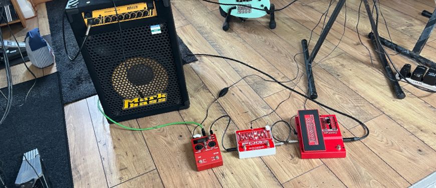 Lynda's Bass cab and pedals
